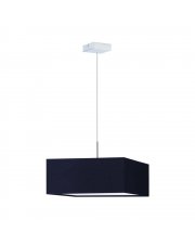 Kwadratowa lampa wisząca z granatowym abażurem 40x40 cm BOGOTA - kolor granatowy
