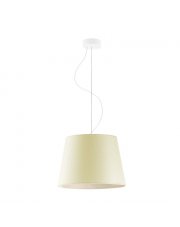 Lampa wisząca z abażurem w kształcie stożka TUNIS - kolor ecru