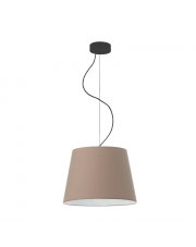 Beżowa lampa wisząca LED do salonu z abażurem TUNIS - kolor beżowy