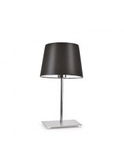 Chromowana lampka nocna do sypialni GENUA w klasycznym brązie