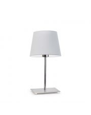 Czarna lampka na stolik nocny GENUA z abażurem