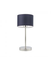 Elegancka lampka nocna LED z granatowym abażurem NICEA 