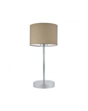 Lampka nocna LED do sypialni NICEA z beżowym abażurem