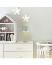 Miętowa lampka nocna dla dzieci NICEA na chromowanej podstawie