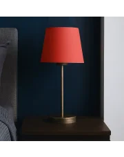 Elegancka lampka nocna biurkowa stołowa do sypialni SIENA z czerwonym abażurem