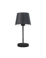 Czarna lampa stołowa nocna biurkowa SIENA z czarnym abażurem