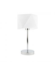 Biała lampa stołowa do salonu WUHU w minimalistycznym stylu