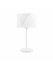 Biała lampa stołowa do salonu WUHU w minimalistycznym stylu