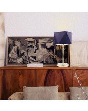 Chromowana lampka nocna do salonu WUHU 