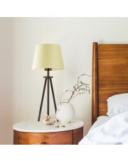 Złota lampka nocna LED do sypialni BERGEN
