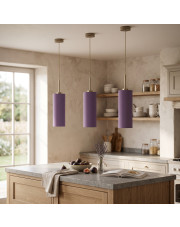 Fioletowa lampa wisząca do kuchni ELBA w stylu art deco