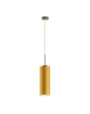 Nowoczesna lampa wisząca do salonu musztardowa ELBA