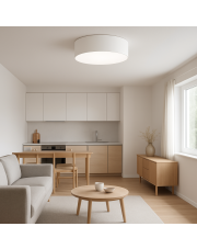 Biała lampa sufitowa do sypialni DUBAJ fi - 50 cm