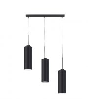 Potrójna lampa wisząca do jadalni BORNEO w klasycznej czerni