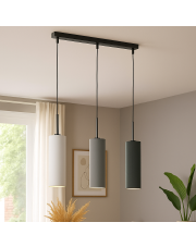 Wisząca lampa BORNEO z 3 podłużnymi abażurami