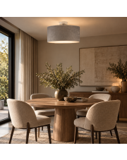 Nowoczesna lampa sufitowa WENECJA VELUR fi - 40 cm kolor szary