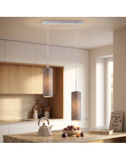 Nowoczesna lampa wisząca 2-punktowa do kuchni MADERA abażur tuba