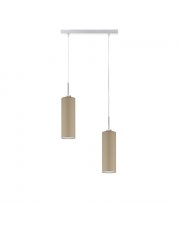 Lampa wisząca tuba beżowa podwójna MADERA