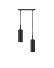 Czarna lampa wisząca podwójna do kuchni MADERA