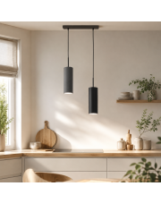 Kolorowa podwójna lampa wisząca nad stół MADERA