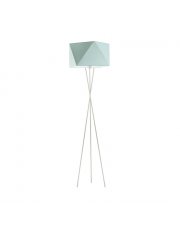 Designerska lampa stojąca na trójnogu do pokoju dziecka DAKAR z miętowym abażurem