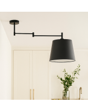 Czarna lampa sufitowa do kuchni z regulacją TAMPA