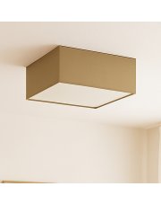 Nowoczesna lampa sufitowa do salonu ALABAMA z beżowym abażurem 40x40 cm