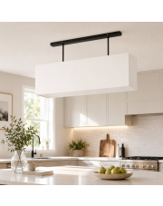 Biała lampa kuchenna podłużna LED KORFU 2xE27