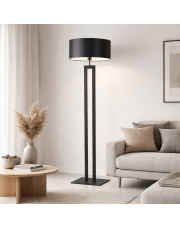 Czarna lampa podłogowa do salonu KALIFORNIA