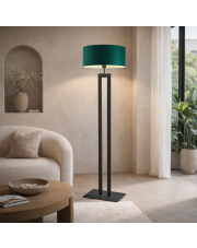 Czarna lampa podłogowa w stylu urban jungle do salonu KALIFORNIA