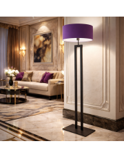 Srebrna lampa stojąca do salonu KALIFORNIA w stylu art deco