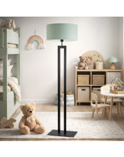 Srebrno-miętowa lampa stojąca do pokoju dziecka KALIFORNIA