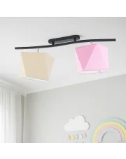 Regulowana lampa sufitowa do pokoju dziecka CORONA z kolorowymi abażurami