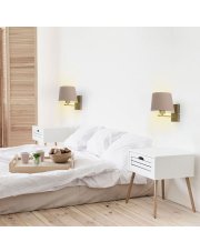 Elegancki kinkiet do sypialni HVAR w beżowej kolorystyce 