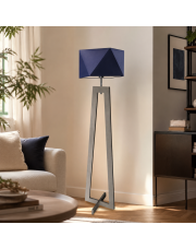 Lampa stojąca drewniana do sypialni BAKU