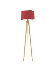 Lampa stojąca drewniana ręcznie robiona BOMBAJ
