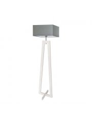 Designerska lampa stojąca z drewna JAWA w stylu skandynawskim