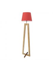 Drewniana lampa stojąca w stylu glamour KOS