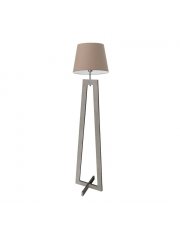 Drewniana lampa podłogowa w stylu boho KOS