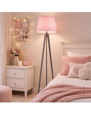 Lampa podłogowa drewniana dla dzieci CURACAO lampa stojąca trójnóg