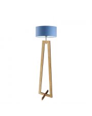 Drewniana lampa do pokoju dziecka w odcieniach błękitu BALI 