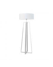Biała lampa stojąca do salonu MOSS