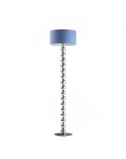 Lampa stojąca kule do pokoju dziecka GIZA z niebieskim abażurem