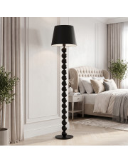 Czarna lampa stojąca do sypialni z podstawą z kul BANGKOK 
