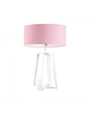 Biało-różowa lampa stołowa dla dziewczynki THOR