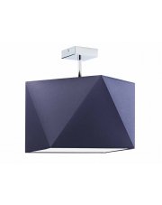 Granatowa lampa sufitowa z abażurem TACOMA