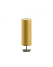 Designerska lampka nocna w kolorze musztardowym SYDNEY abażur tuba E27