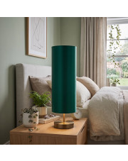 Lampa stołowa nocna abażur tuba SYDNEY w kolorze butelkowej zieleni 