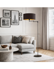 Nowoczesna lampa podłogowa do sypialni CANCUN w klasycznej czerni