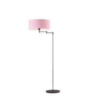 Czarno-różowa lampa stojąca dziecięca CANCUN z ruchomym ramieniem do czytania w łóżku